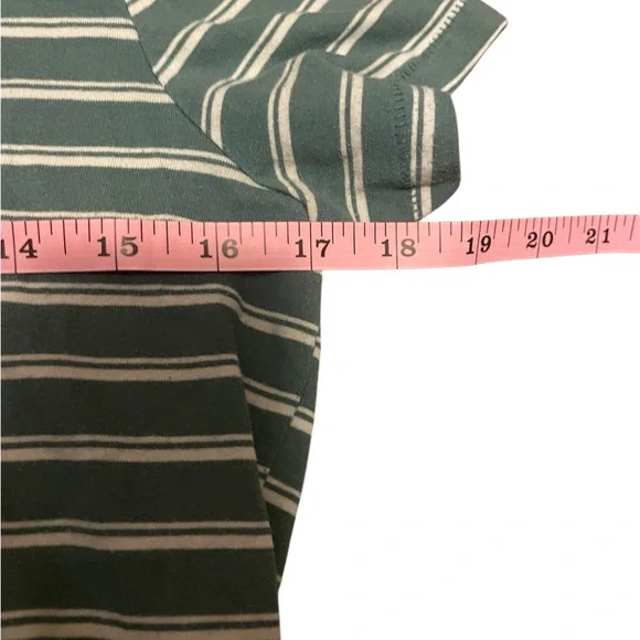 Arizona Striped Green & White Junior Girls T-Shirt Size Small GUC - Picture 3 of 6
